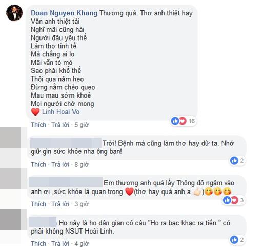 Dù ốm phờ phạc Hoài Linh vẫn khiến fan bật cười với bài thơ dí dỏm