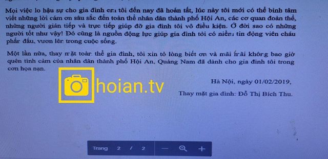 Vụ ô tô lao xuống sông Hoài: Cảm động thư gửi người dân Hội An