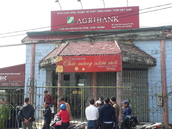 Thái Bình: Đối tượng xông vào cướp Ngân hàng Agribank  giữa ban ngày