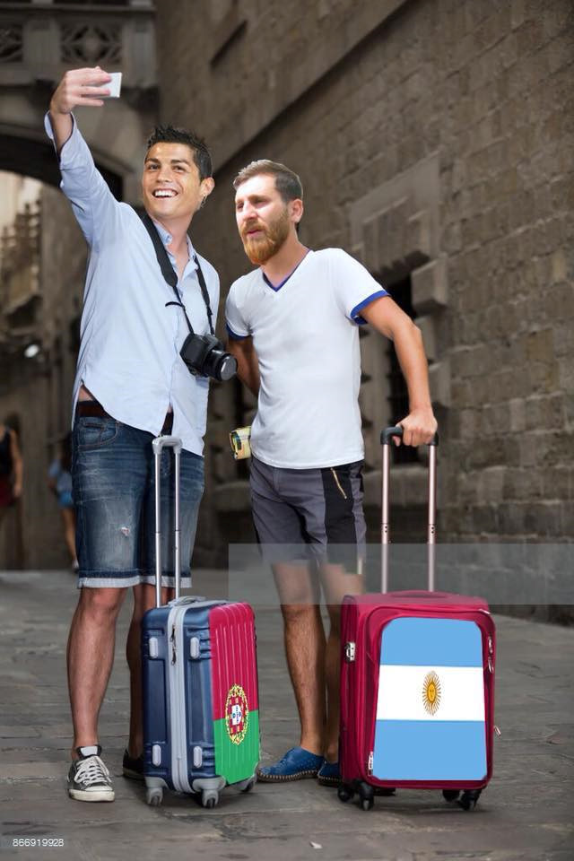 Sau thất bại, Messi và Ronaldo thành nạn nhân của ảnh chế