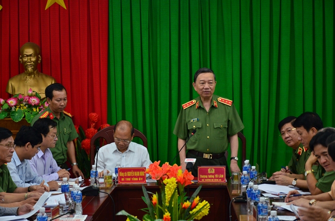 Bộ trưởng Tô Lâm vào Bình Thuận chỉ đạo đảm bảo an ninh trật tự