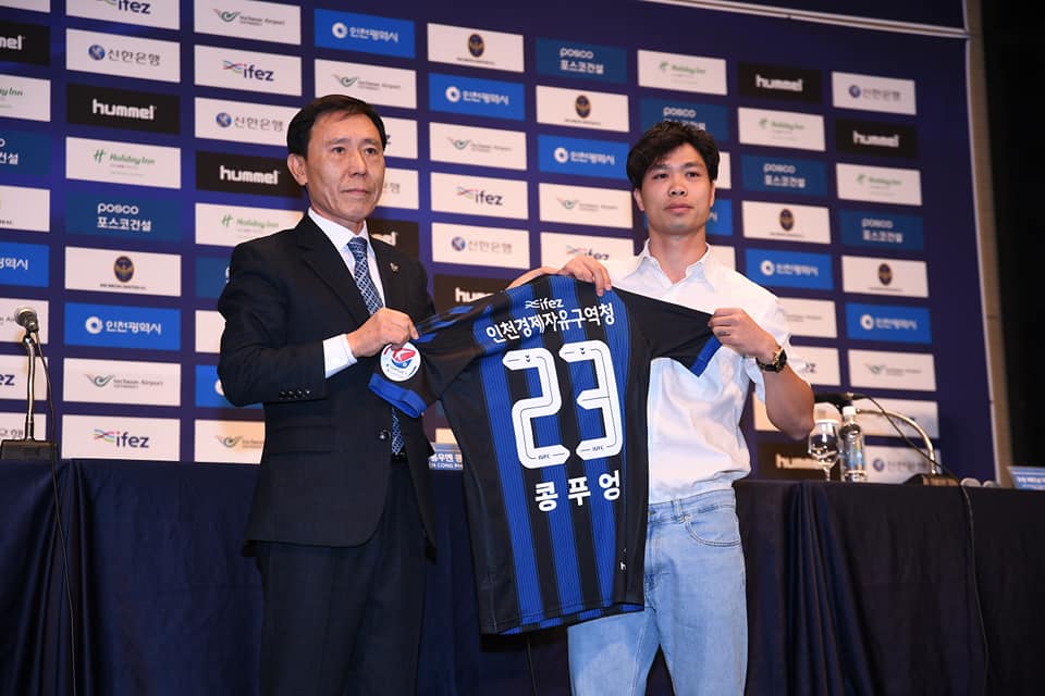 Công Phượng mang áo số 23 tại Incheon United