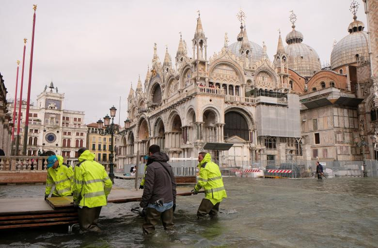 Venice ngập úng bất thường, nghiêm trọng nhất thập kỷ