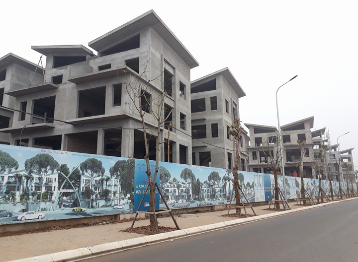 DA Khai Sơn Hill Long Biên: Hàng chục căn biệt thự xây dựng không phép