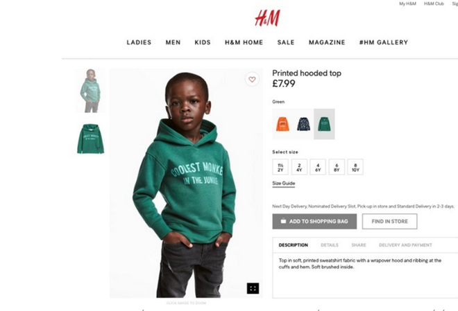 H&M xin lỗi công khai trước cáo buộc phân biệt chủng tộc