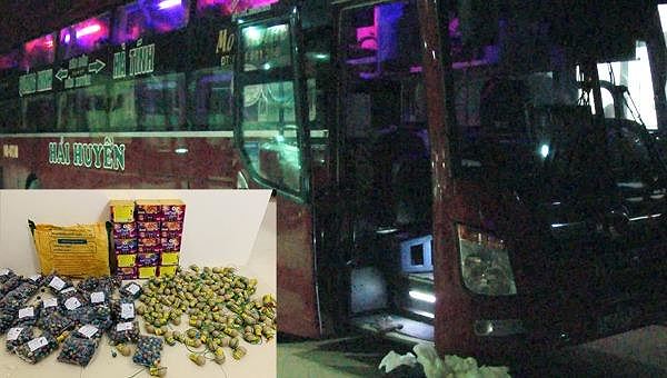 Thanh Hóa: Bắt giữ xe khách vận chuyển 30kg pháo nổ