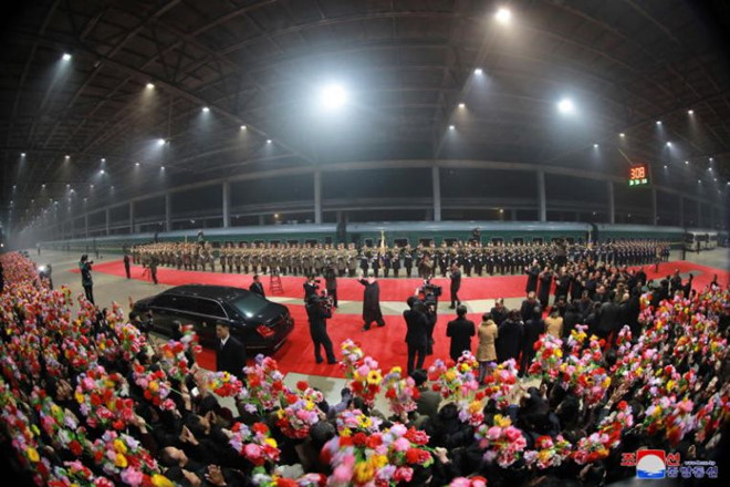 Chủ tịch Kim Jong-un về đến Bình Nhưỡng lúc 3h sáng