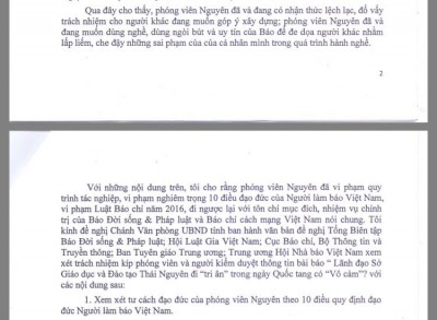 Lãnh đạo VP UBND tỉnh Thái Nguyên cản trở hoạt động báo chí