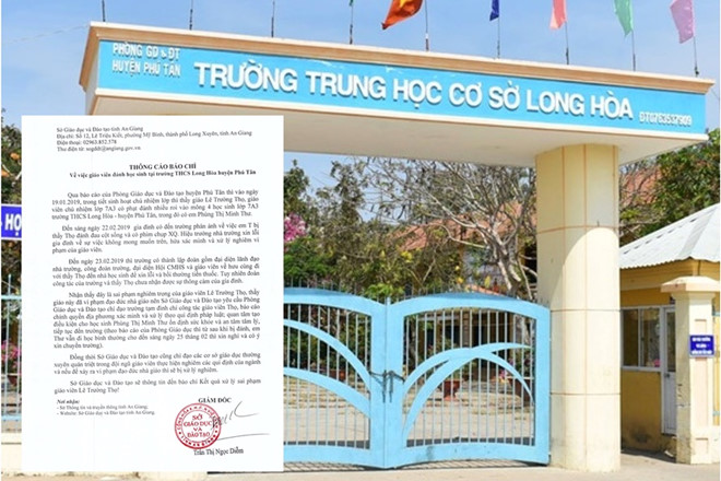 Đình chỉ thầy giáo vì bị tố đánh học sinh vẹo cột sống