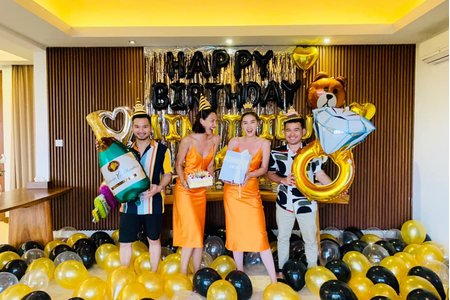 Kỳ Duyên diện đồ đôi, tổ chức sinh nhật bất ngờ cho Minh Triệu