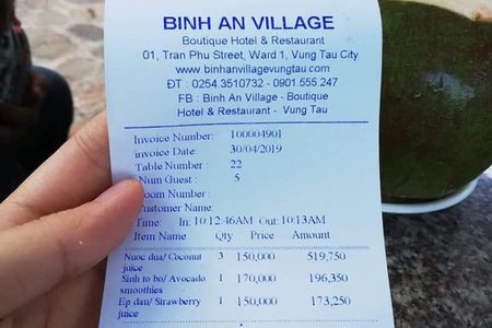 Điều tra vụ resort ở Vũng Tàu bán giá cao cắt cổ 150.000 đồng/quả dừa