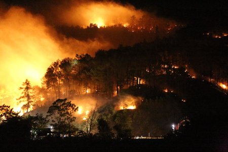 Người dân Hà Tĩnh hốt hoảng sơ tán trong đêm vì cháy rừng trên diện rộng