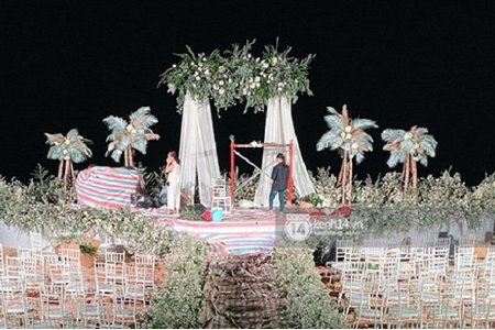 Không gian tiệc cưới ngập hoa, lộng lẫy tại Phú Quốc của Đông Nhi và Ông Cao Thắng