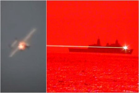 Mỹ thử nghiệm thành công siêu vũ khí laser thiêu cháy máy bay không người lái