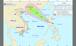 Áp thấp nhiệt đới đi vào Biển Đông đang mạnh lên thành cơn bão số 1