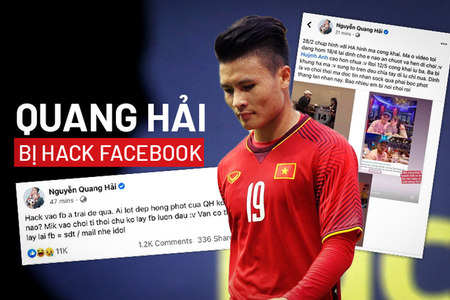 Quang Hải bị hack Facebook, lộ đoạn tin nhắn nhạy cảm, có liên quan đến phụ nữ