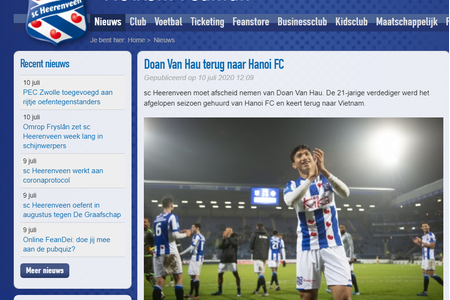 Lý do khiến Đoàn Văn Hậu chia tay SC Heerenveen