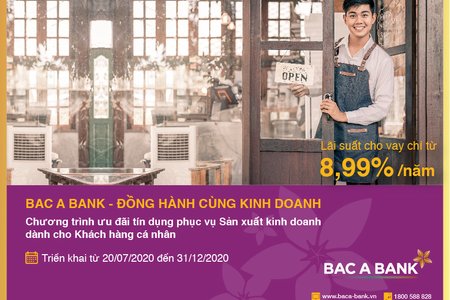BAC A BANK đồng hành kinh doanh cùng khách hàng cá nhân