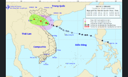 Bão số 2 đi vào đất liền các tỉnh từ Ninh Bình đến Nghệ A, suy yếu dần thành áp thấp