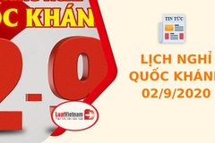 Lịch nghỉ lễ Quốc Khánh 2/9/2020