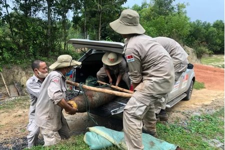 Phát hiện quả bom 250kg khi đào móng nhà ở Quảng Nam