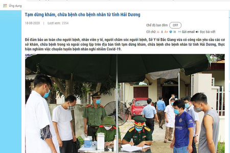 TP. Bắc Giang: Sở Y tế ra văn bản trái luật, tạm dừng tiếp nhận bệnh nhân tỉnh Hải Dương đến khám, chữa bệnh