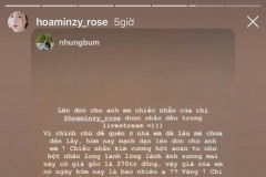 Hoà Minzy đăng status kể chuyện mất nhẫn kim cương 270 triệu, 'thủ phạm' nhặt được cao tay hơn khi rao bán với giá 'khủng'