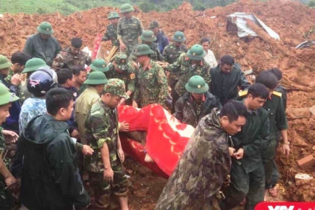 Tìm thấy 16 thi thể các chiến sĩ đoàn 337 trong vụ sạt lở tại Quảng Trị