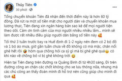 Thủy Tiên thông báo số tiền quyên góp ủng hộ miền Trung đã lên đến 60 tỷ đồng