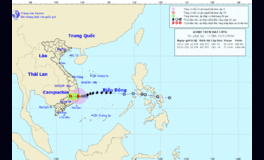 Bão số 12 đã suy yếu thành áp thấp nhiệt đới
