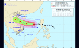 Bão số 13 cách quần đảo Hoàng Sa 410km, gió giật cấp 15