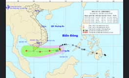 Bão số 14 cách Huyền Trân khoảng 270km, gió giật cấp 10