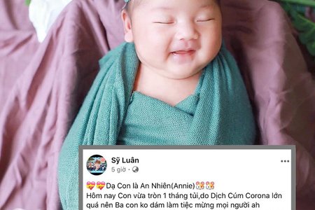 Sỹ Luân khoe ảnh đón con gái đầu lòng tròn 1 tháng tuổi