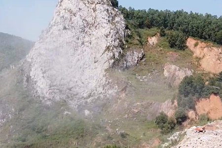 Hải Dương: Công ty Hoàng An nổ mìn khai thác đá gây sạt lở, nguy hiểm
