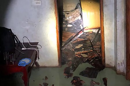 Mâu thuẫn gia đình, nam thanh niên châm lửa đốt nhà ở Nghệ An