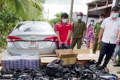 An Giang: Phát hiện xe ô tô vận chuyển 7.800 bao thuốc lá lậu
