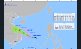 Áp thấp nhiệt đới giật cấp 9, có khả năng mạnh lên thành bão