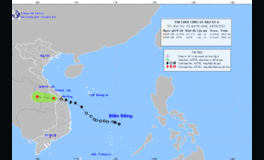 Sáng 24/9, bão số 6 đã suy yếu thành một vùng áp thấp
