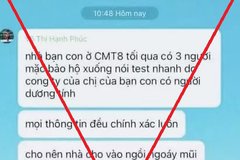Thông tin 'nhân viên y tế chuốc thuốc mê cả nhà' là tin giả