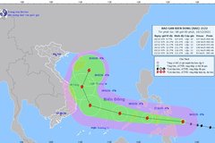 Bão Rai cách bờ biển miền Trung Phi-líp-pin 300km, gió giật cấp 17