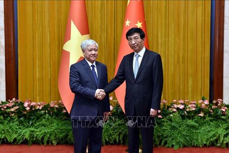 Chủ tịch Ủy ban Trung ương MTTQ Việt Nam gửi thư chúc mừng Chủ tịch Chính hiệp Toàn quốc Trung Quốc