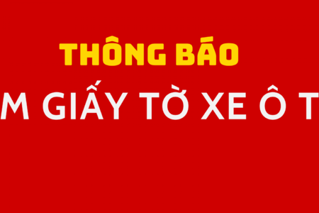 Thông báo tìm giấy tờ xe ô tô