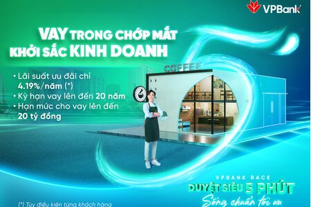 Vay sản xuất kinh doanh tại VPBank với lãi suất chỉ từ 4,19%