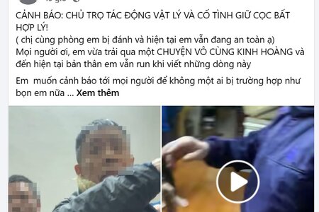 Điều tra vụ nữ sinh tố bị chủ nhà trọ hành hung khi đòi lại tiền cọc