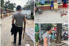 Người đàn ông có biểu hiện tâm thần hành hung người đi đường ở Hà Nội