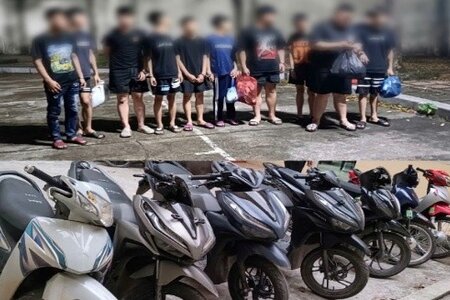 Bắt nhóm đối tượng mang hung khi gây rối, tấn công người đi đường ở Hà Nội