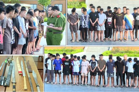 Tạm giữ 38 đối tượng lập nhóm 'cà khịa' người đi đường ở Thanh Hóa