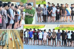 Tạm giữ 38 đối tượng lập nhóm 'cà khịa' người đi đường ở Thanh Hóa