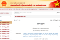 Đề xuất quy định về Công báo điện tử