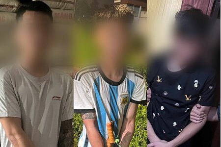 Hà Nội: Bắt nhóm thanh niên trộm tiền công đức tại Đền Thổ Cải